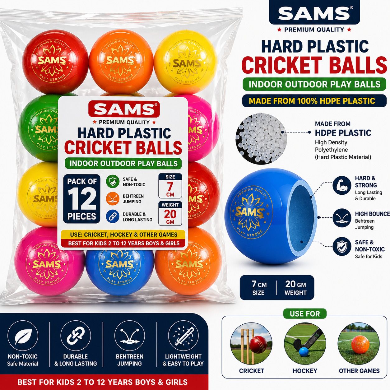 Ora Cricket Practice Ball Kids Hard Plastic Cricket Balls Lightweight For kids Pool Ball-image-25