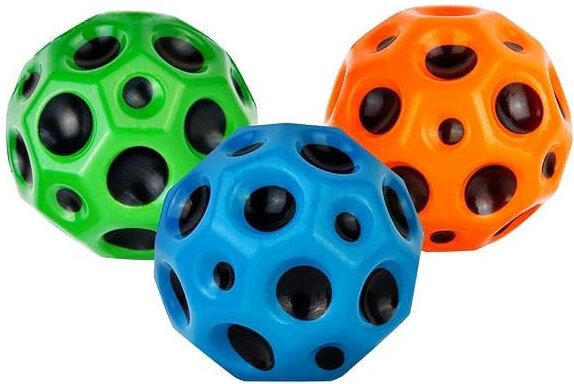 Pack of 3 Rubber Moon Ball Bouncy Anti Stress Ball for Indoor Outdoor Play Squash Ball-image-47