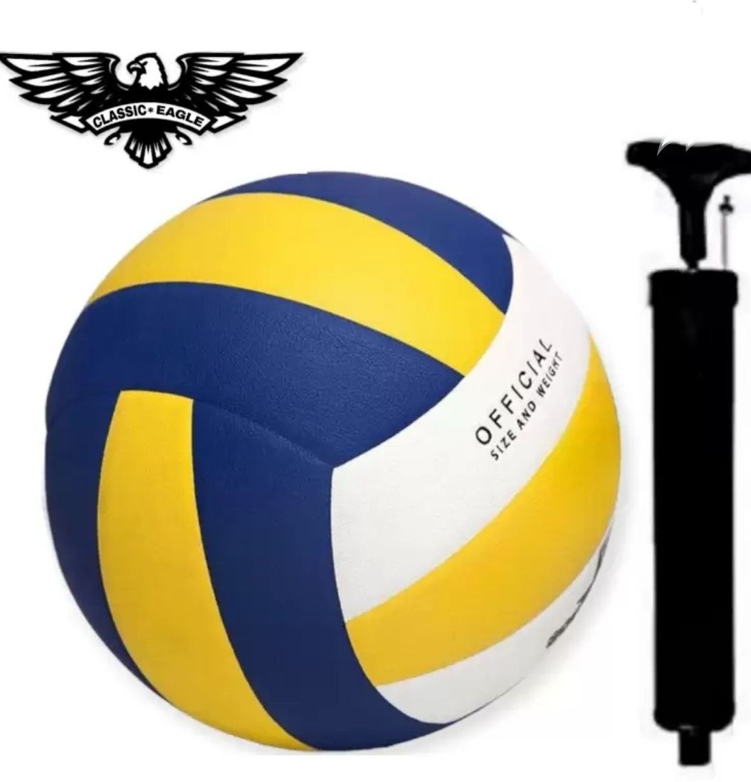 SUPER SOFT RUBBER OFFICIAL VOLLEYBALL WITH AIR PUMP SIZE-4 Volleyball - Size: 4