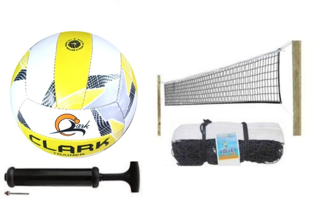 clark yw pu volleyball with net and pump xc2 Volleyball - Size: 4 image 1
