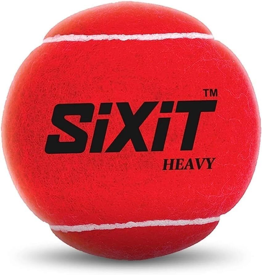 Rubber Heavy Cricket Tennis Ball, Red, Pack of 6, 84g Weight, Competition Level Baseball-image-44