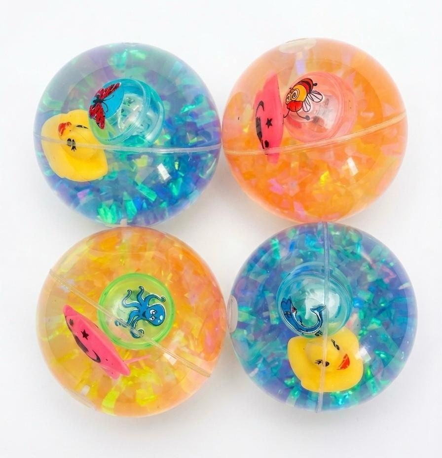 ultrabox trends LED Glitter Bouncy Balls for Kids (Random Color) Pack of 2 Throw Ball - Size: 2-picture-14