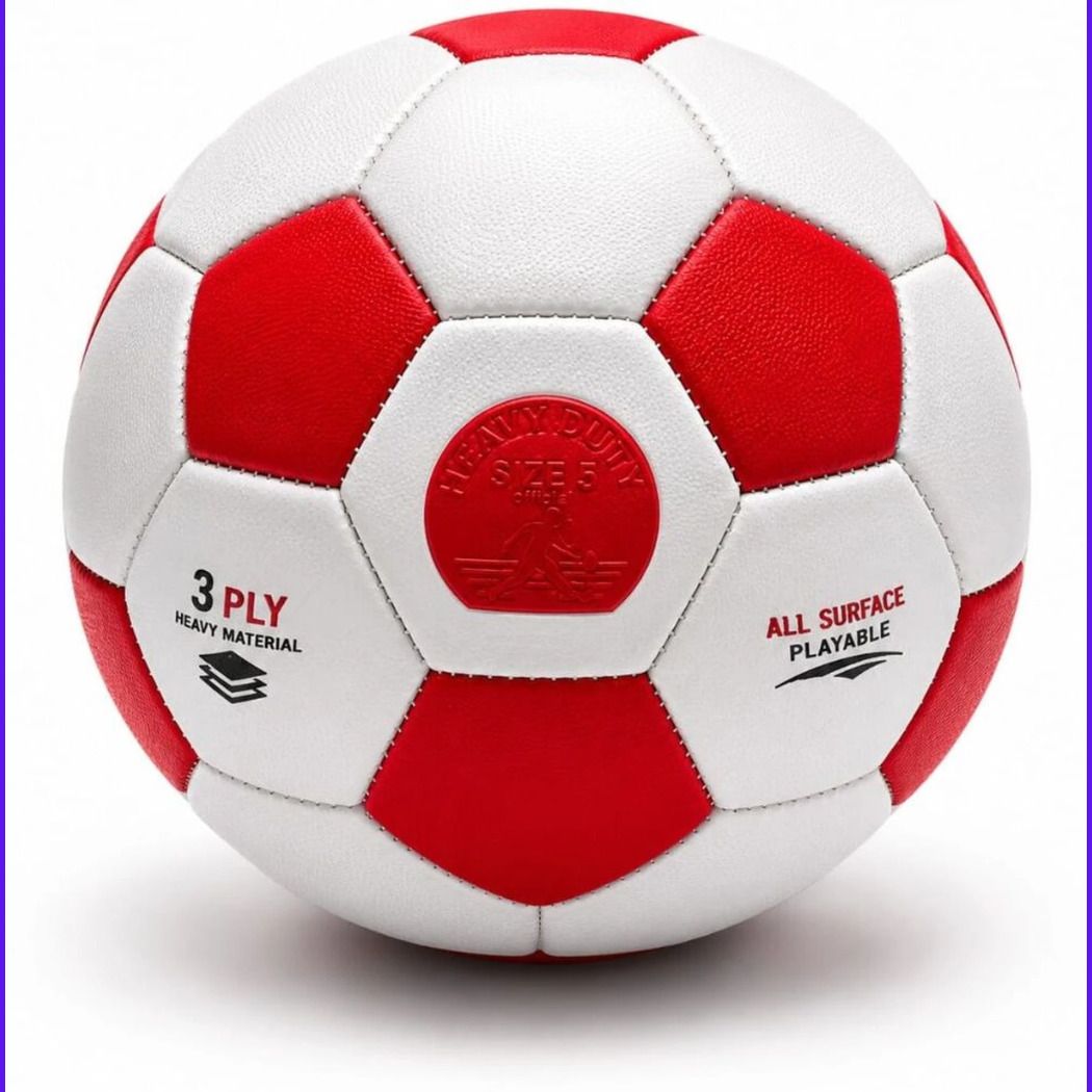 Size 5 Football for Adults | Heavy Duty 3 Ply Training & Match Ball-9 Football - Size: 5-image-49