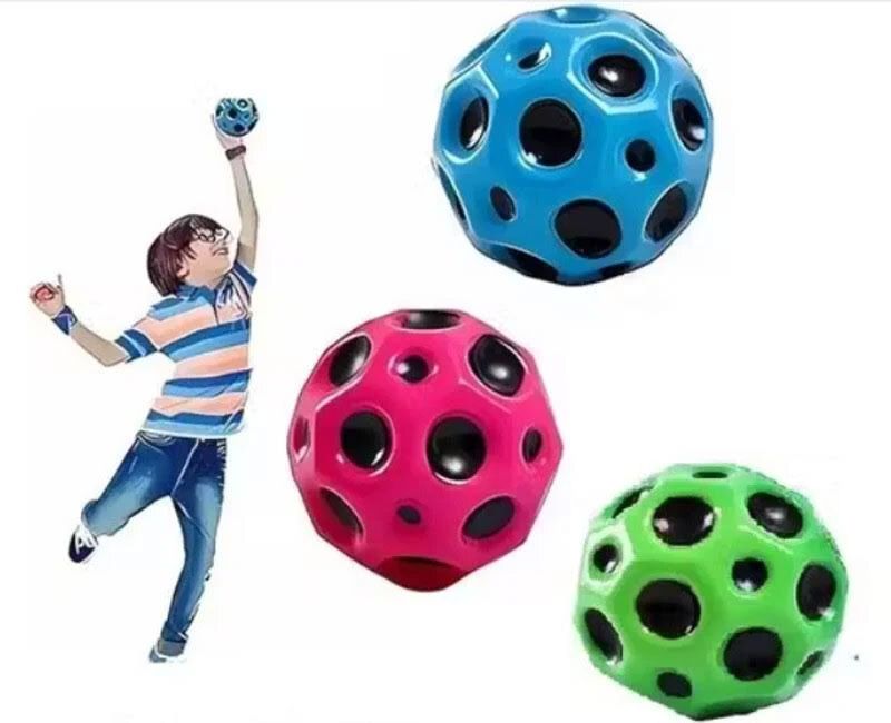 Pack of 3 Rubber Moon Ball for Kids 1-5 Years Hyper Bounce Toy for Boys Squash Ball-image-30