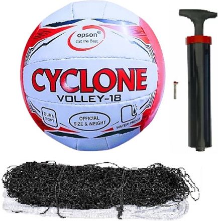 cyclone volleyball with nylon net and pump CR004 Volleyball - Size: 4-image-26