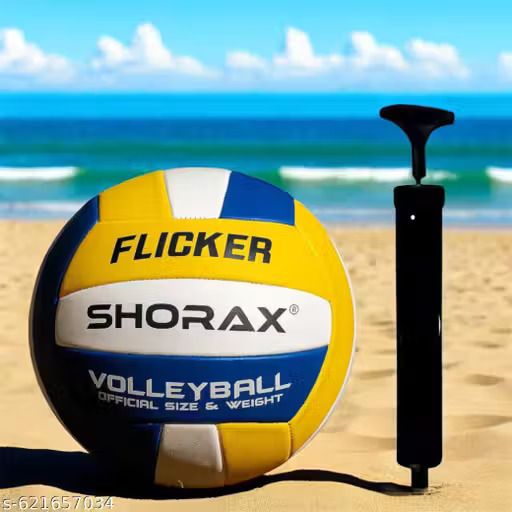 Premium quality official PVC Volleyball Size-4 with Pump Volleyball - Size: 4