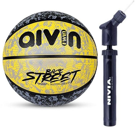 aivin Back Street Basketball & Nivia Air Pump Combo Pack Basketball - Size: 7-picture-37