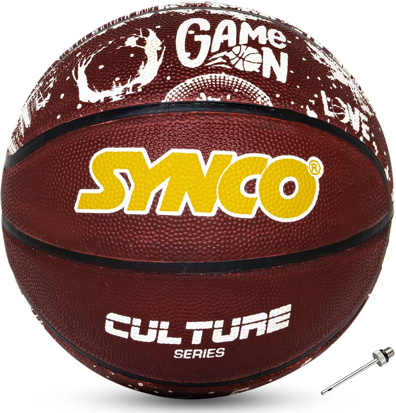 synco Culture series | Junior Basketball | Moulded | 8 Panel | Brown Basketball - Size: 5-picture-15
