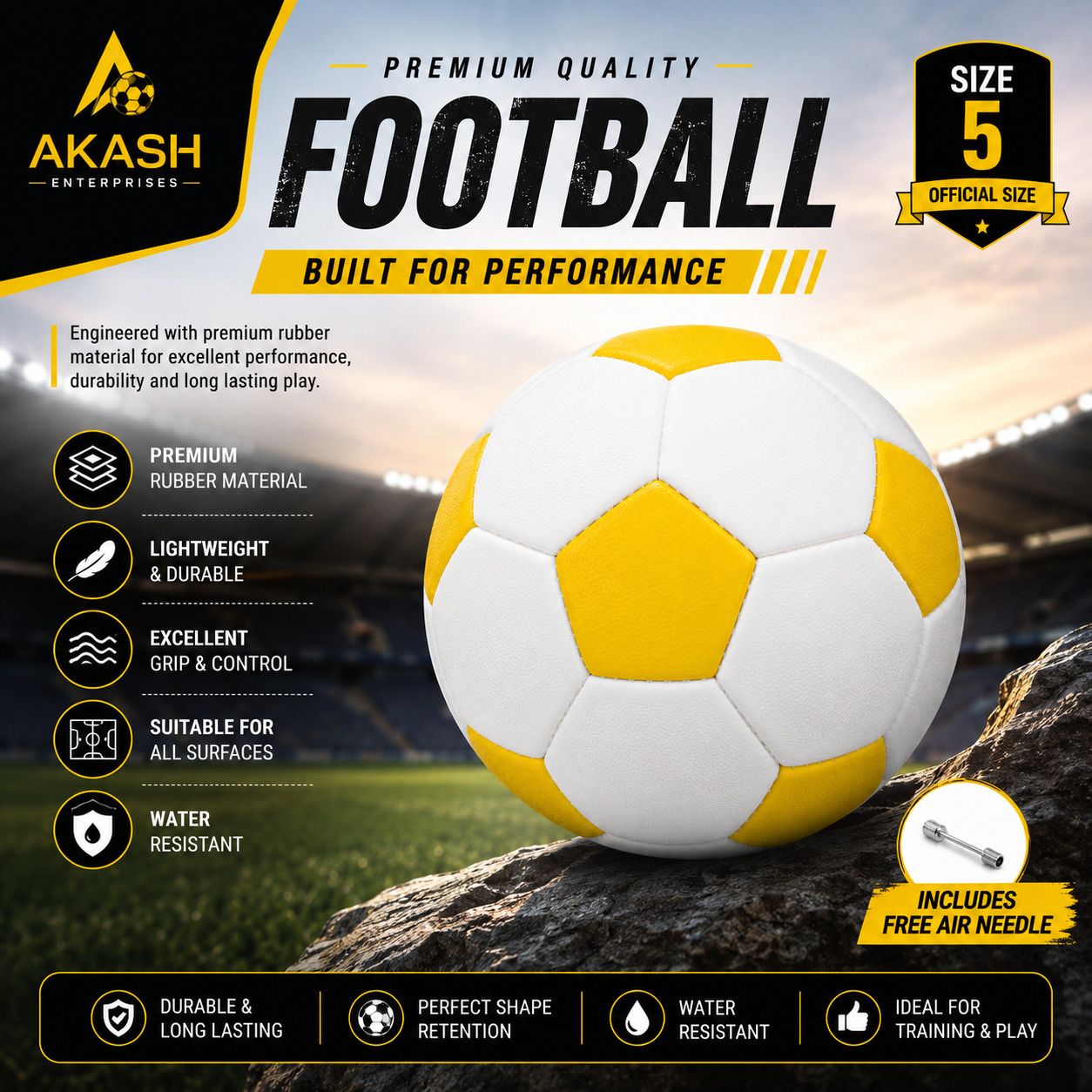 5_YELLOW_&_WHITE_08 Football - Size: 5-image-36