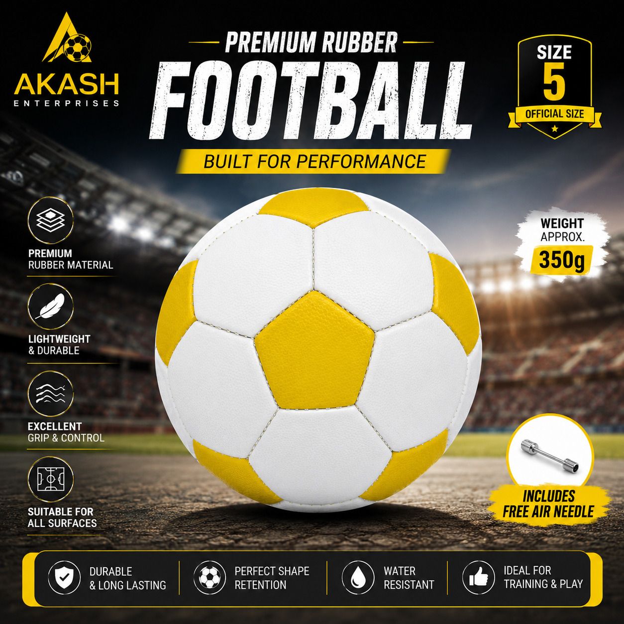 5_YELLOW_&_WHITE_AKASH_02 Football - Size: 5-image-41
