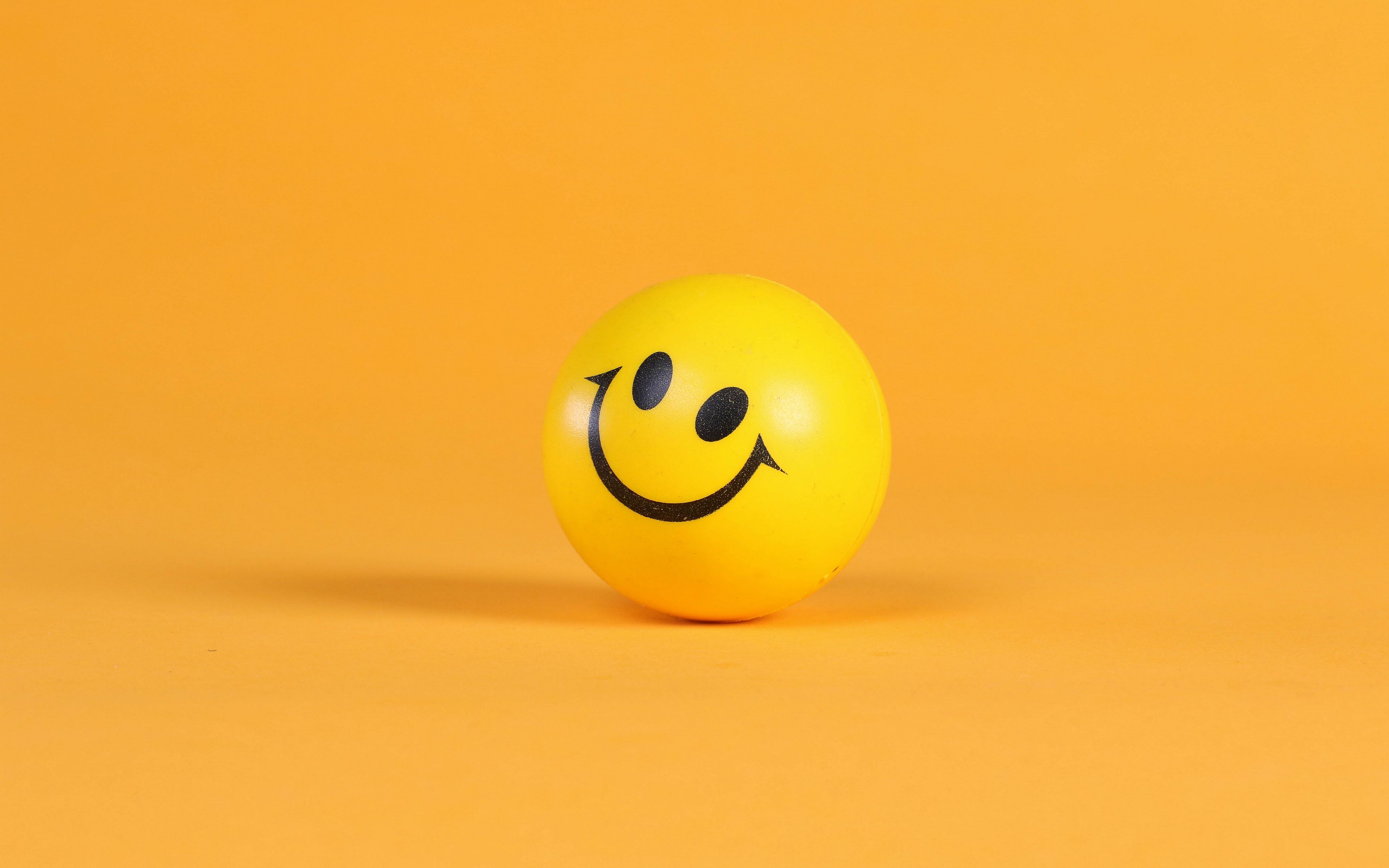 Smiley yellow foam ball for hand forearm exercise, blood pressure control Handball
