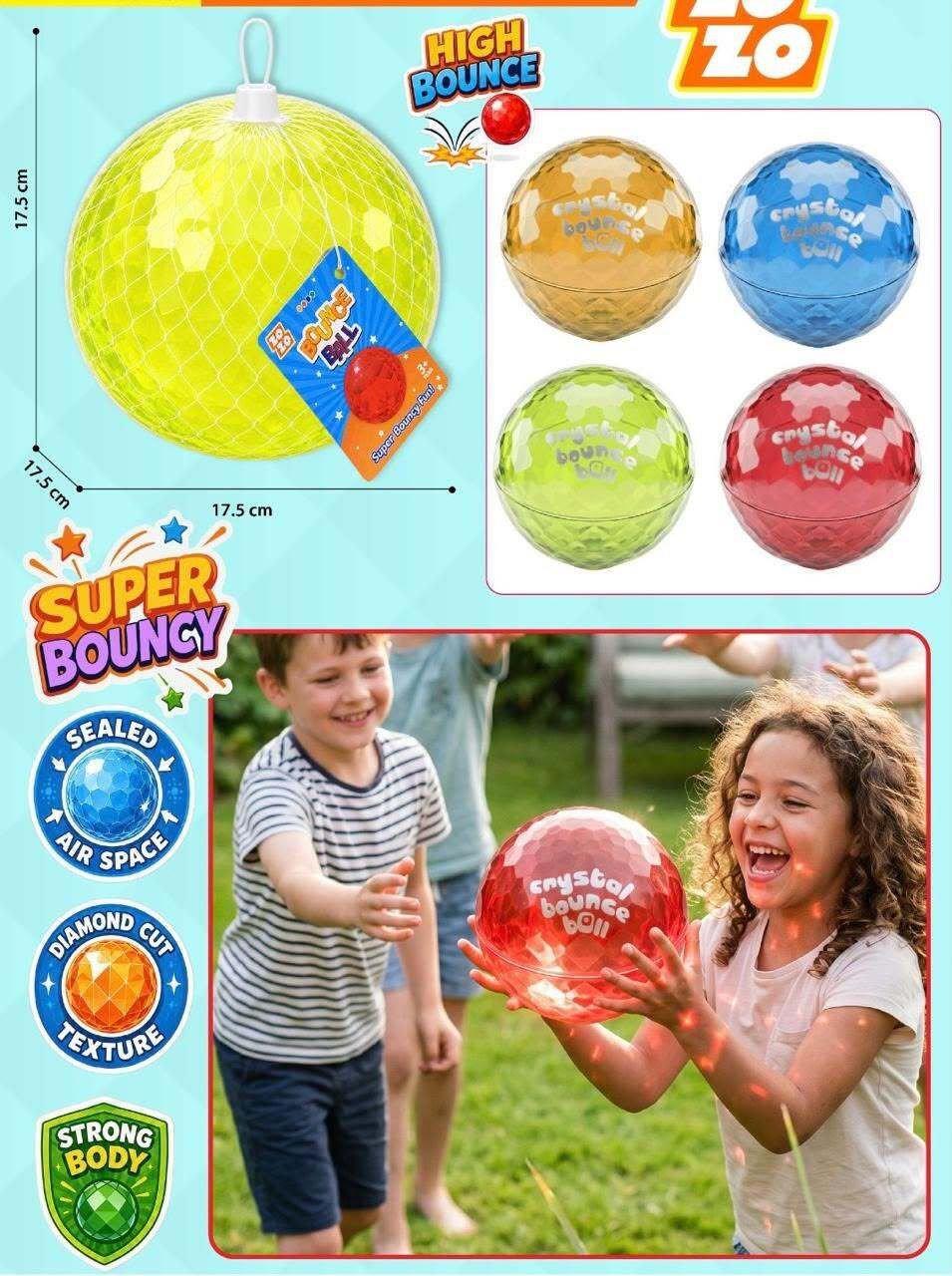 crystal bounce ball diamond cut for kids Water Polo Ball-image-4
