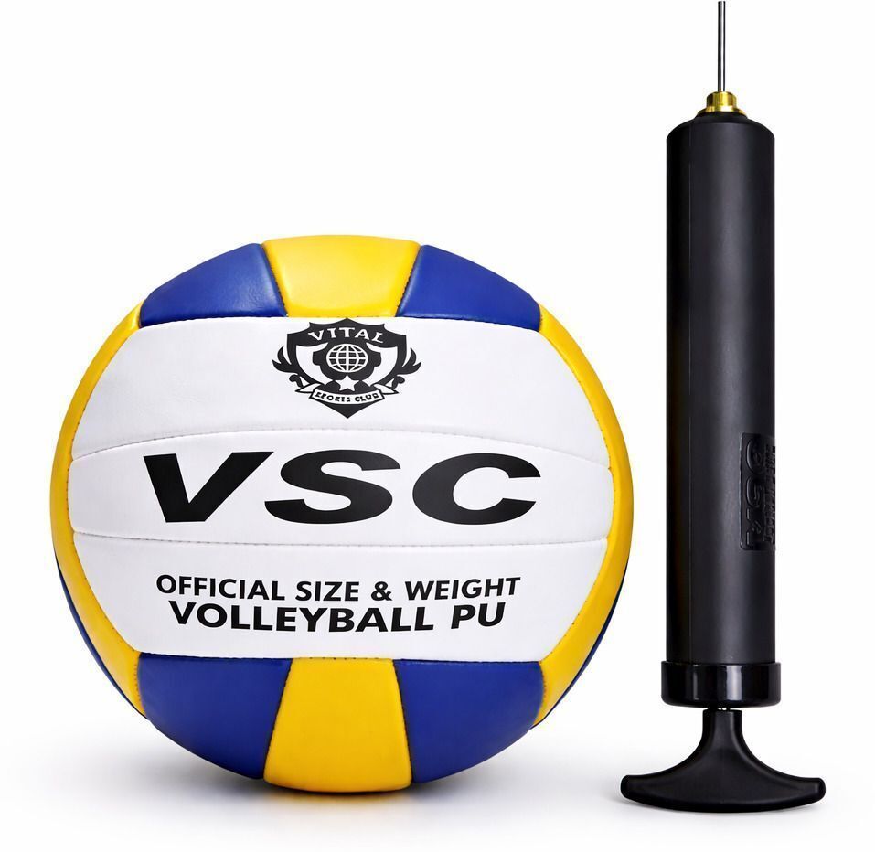 Official Size & Weight Soft PU Leather Volleyball for Indoor & Outdoor With Pump Volleyball - Size: 5-image-12