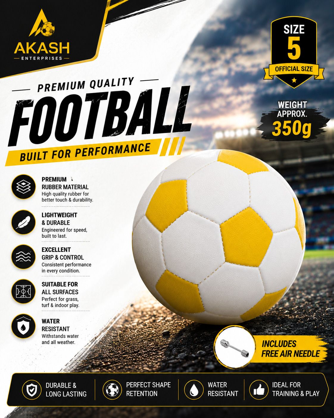 5_YELLOW_&_WHITE_12 Football - Size: 5-image-37