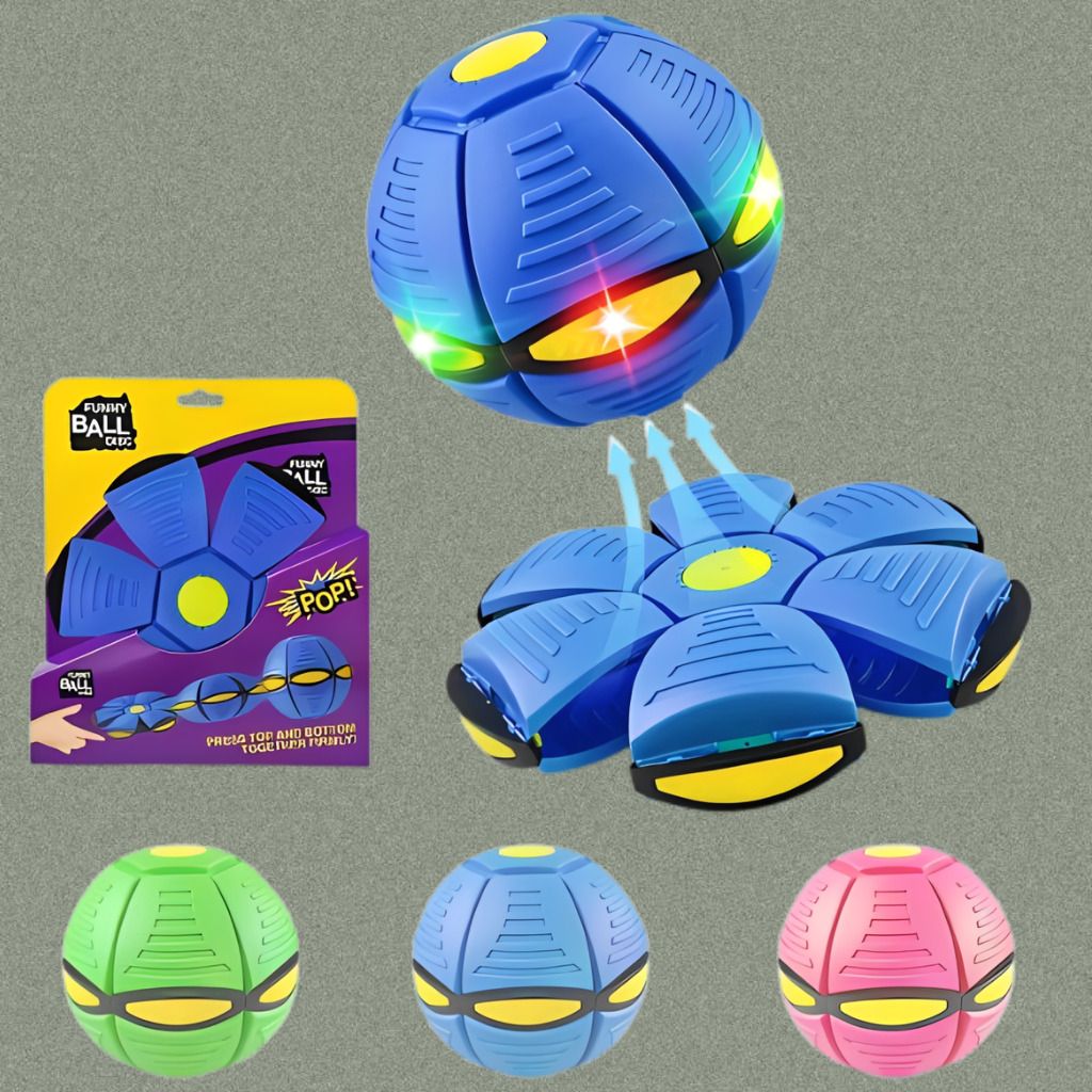 khatushyam Smart Pop Open Flying Ball with Transforming Disc Function Football - Size: 1-picture-34
