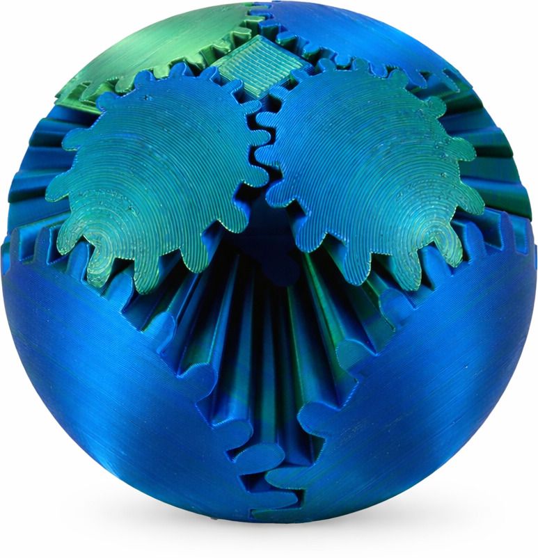 3D Rotating Gear Puzzle Ball Skill Development Hand Play Toy for Kids Throw Ball - Size: 1