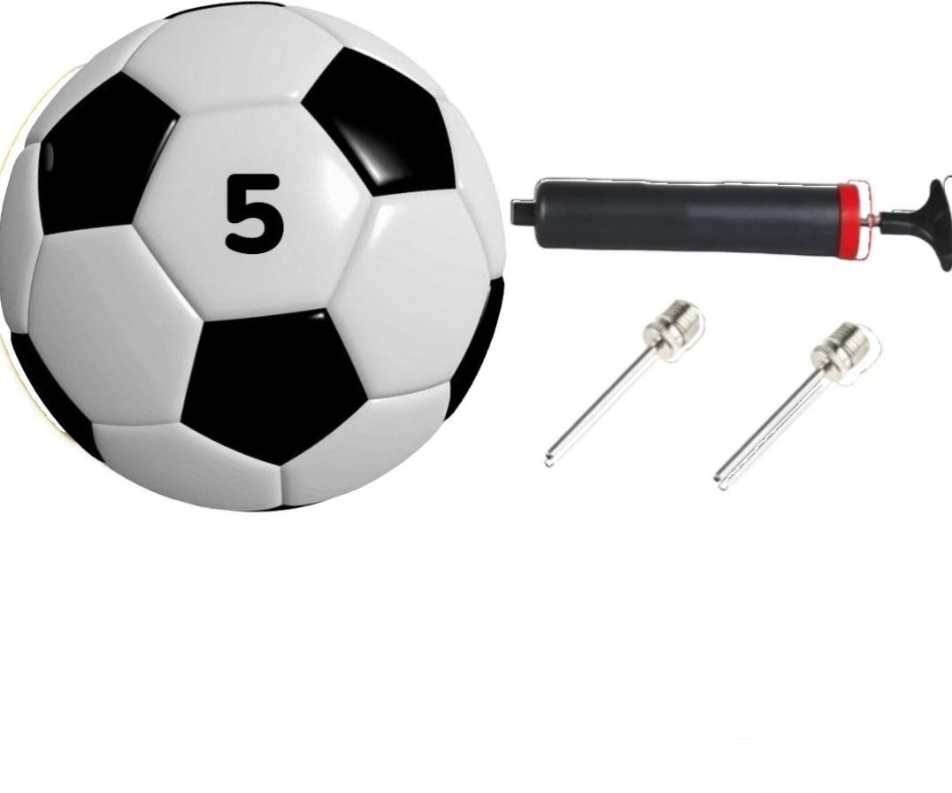 shorya Black and white Rugby football with Air Pump (Size-5) Rugby Ball - Size: 5-picture-11