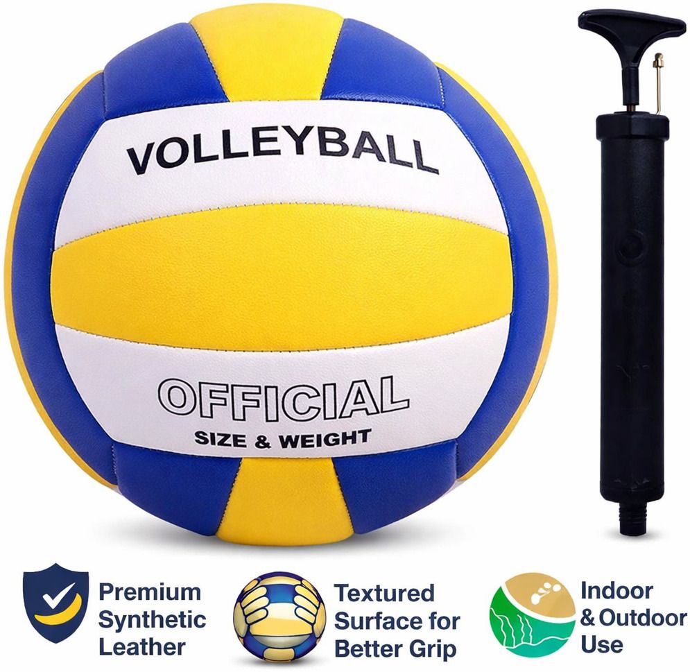vsm Official Weight & (Size-4) Volleyball With High Grip Surface and Air Pump Volleyball - Size: 4-picture-16