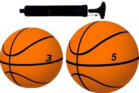 Set of 2 Best Quality Basket Ball SIZE-3&5+ Air Pump, Basketball - Size: 5-image-24