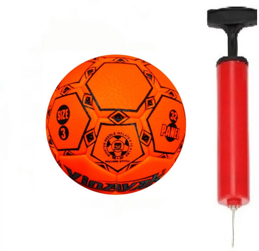 kids orange football with air pump size 3 Football - Size: 3-image-29