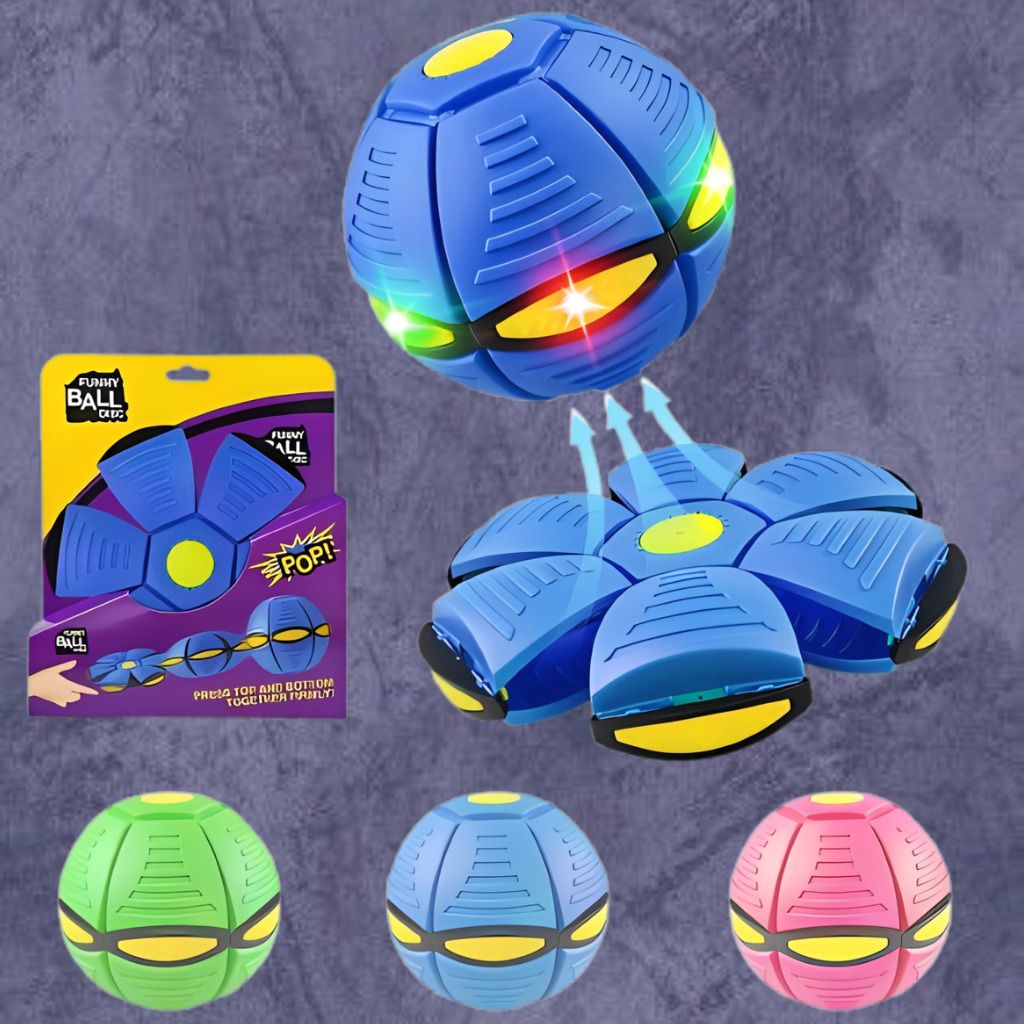 Foldable Magic Flying Ball Toy with Colorful Pop Design Football - Size: 1-image-15