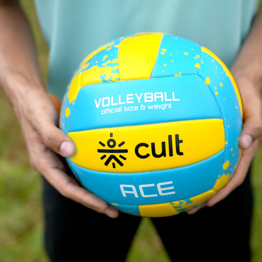 Volleyball ACE Blue Yellow Durable Design for Indoor Outdoor Volleyball - Size: 4-image-5