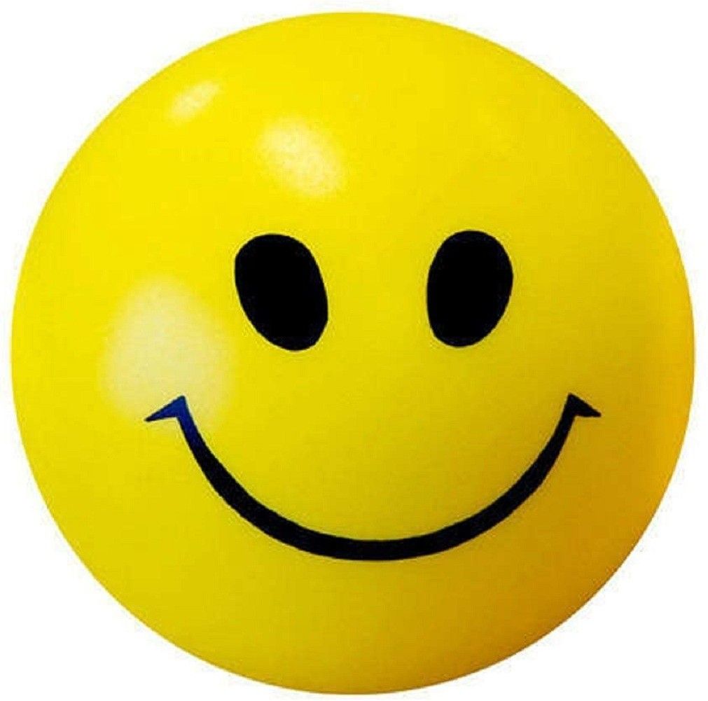 Smiley Soft Balls Yellow Emoji Happy Smiley Face Balls. Throw Ball - Size: 5