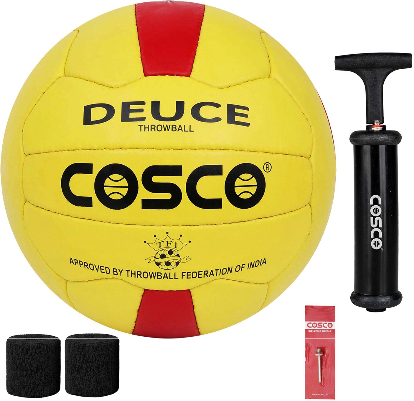 Deuce Throwball With Pump (Band) Throw Ball - Size: 5