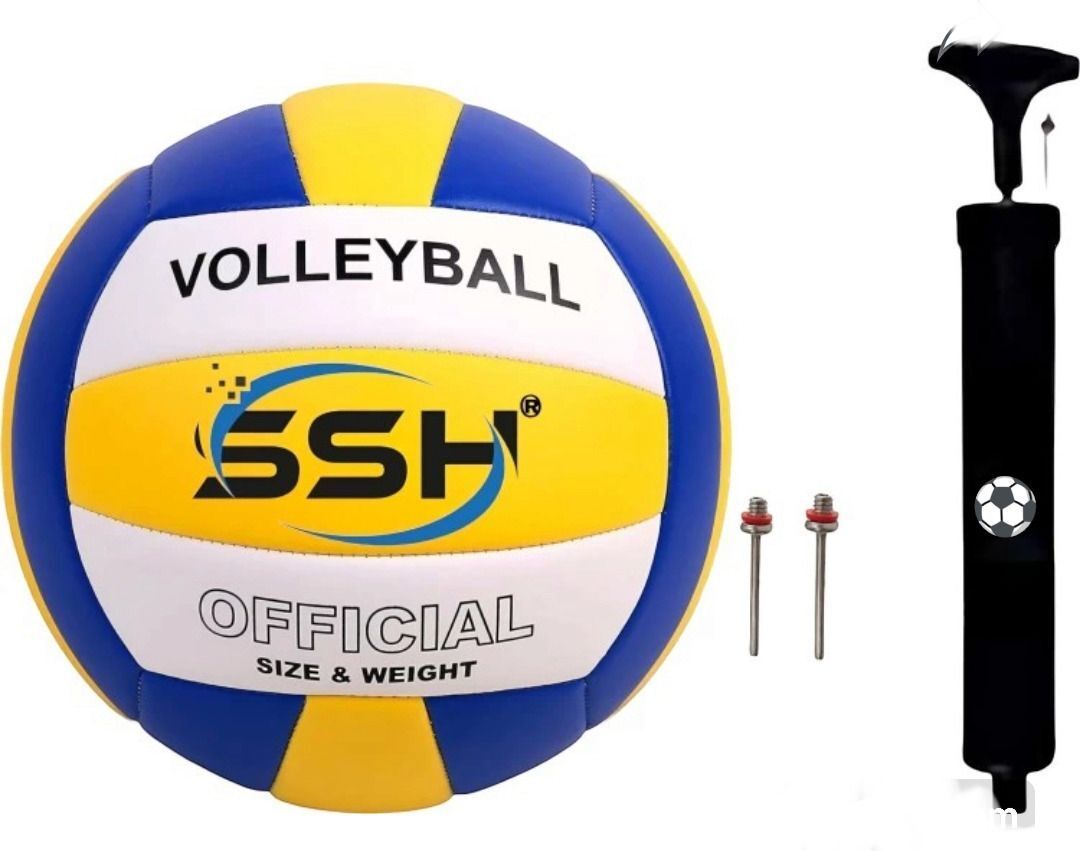 OFFICIAL 18 PANNEL VOLLEYBALL WITH AIR PUMP Volleyball - Size: 5-image-35