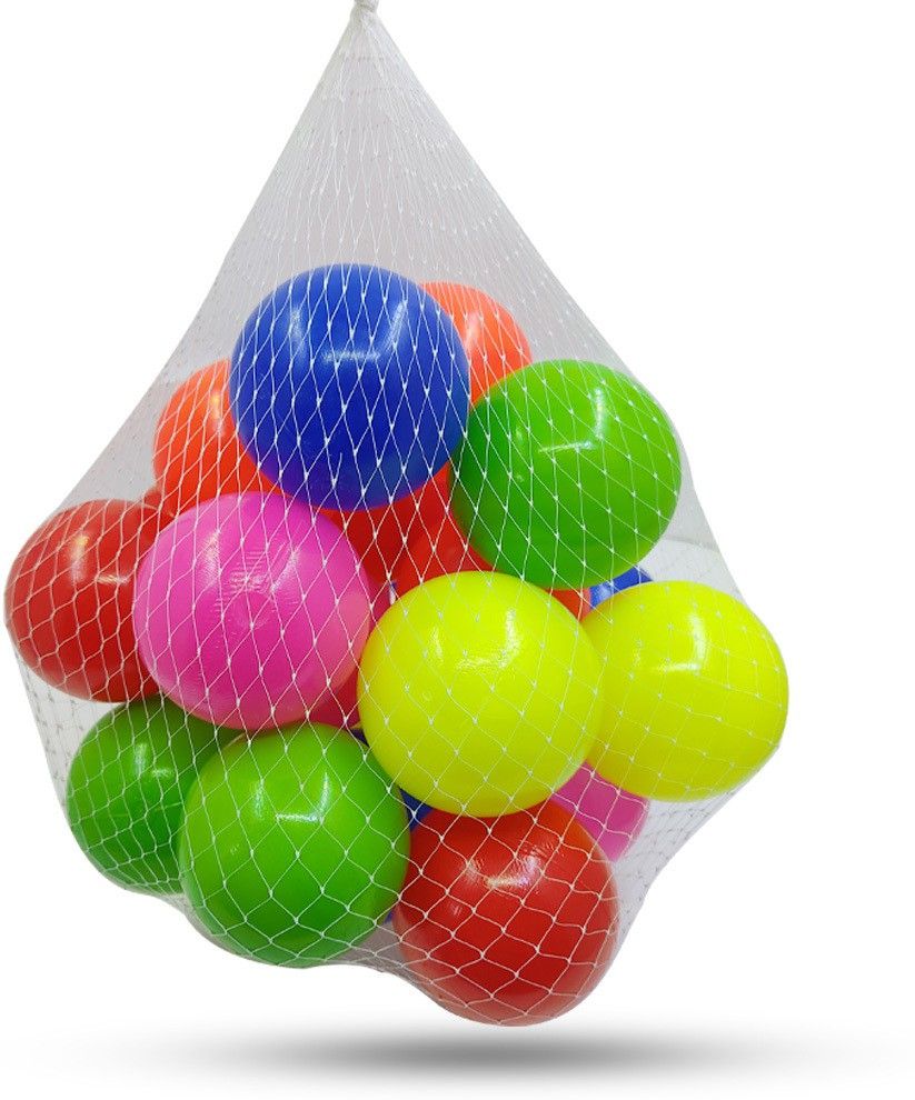 Plastic Balls Light Weight For Kids DIY Decoration (24 Balls & 6 Colours) Handball