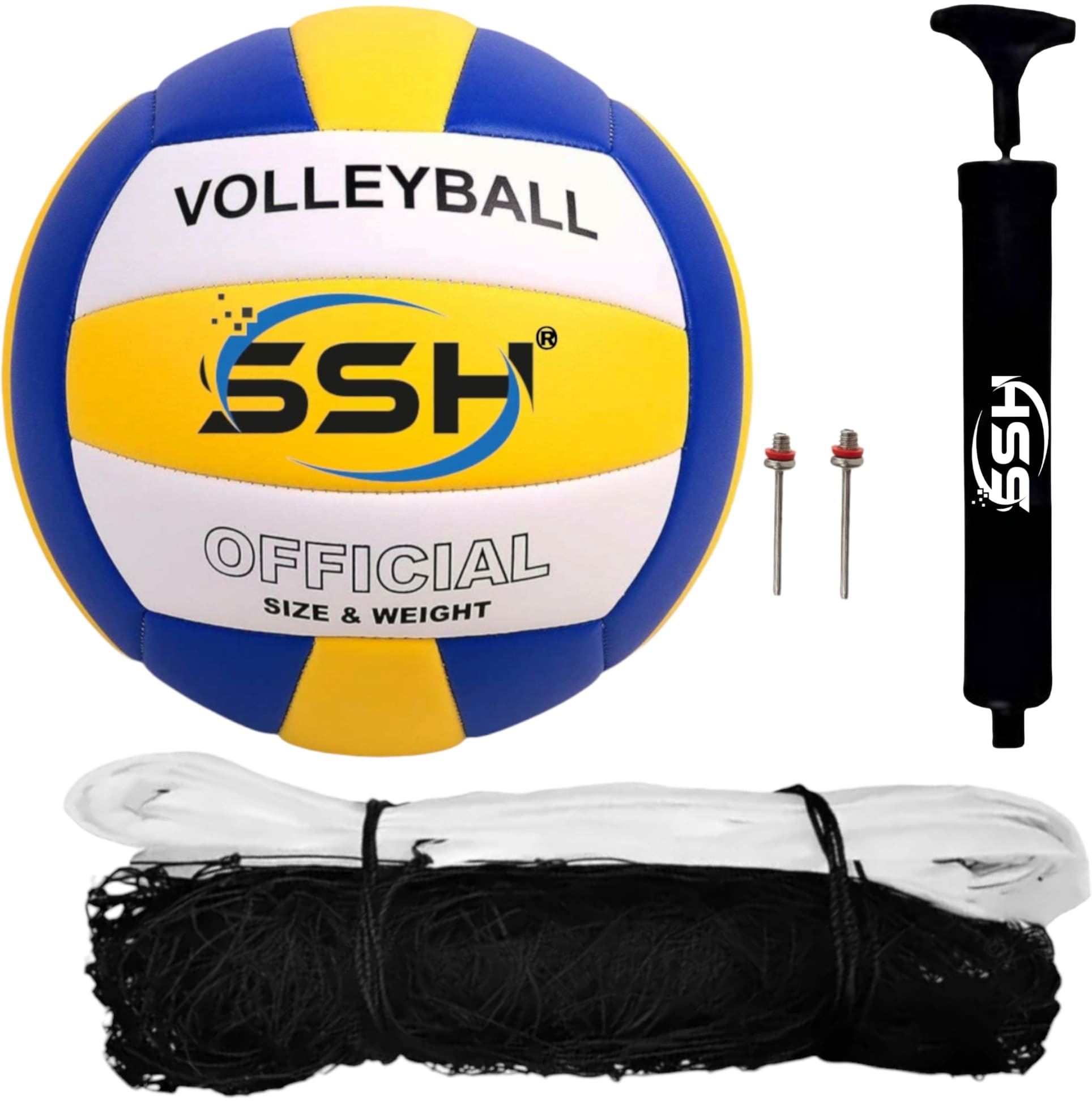 shorya SOFT SYNTHETIC VOLLEYBAL (SIZE - 4) WITH NYLON NET AND WITH AIR PUMP Volleyball - Size: 4 image 1
