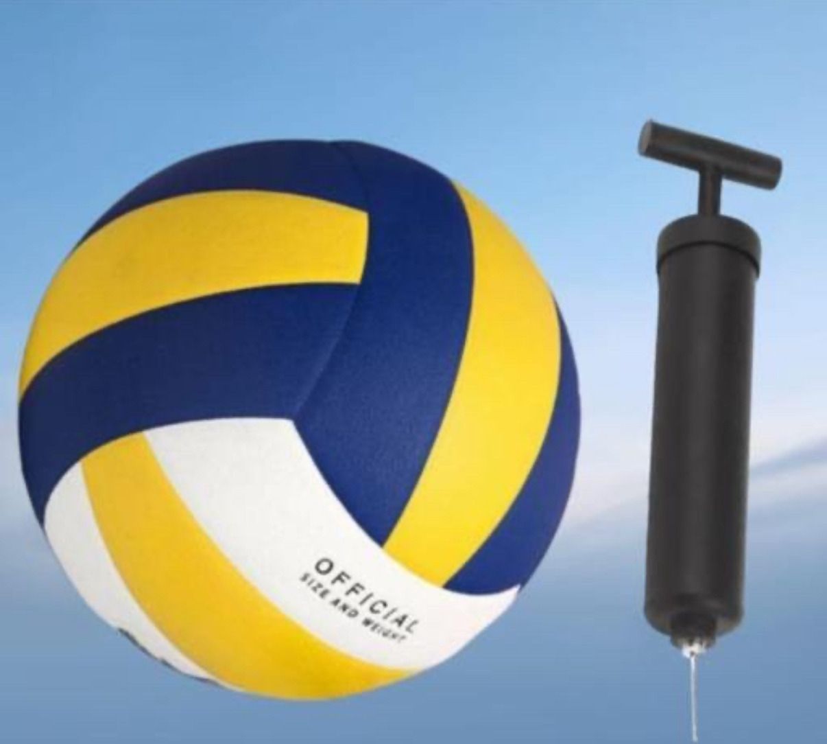Premium Quality official volly with Air pump size-5 (pack of 1) Volleyball - Size: 5-image-12