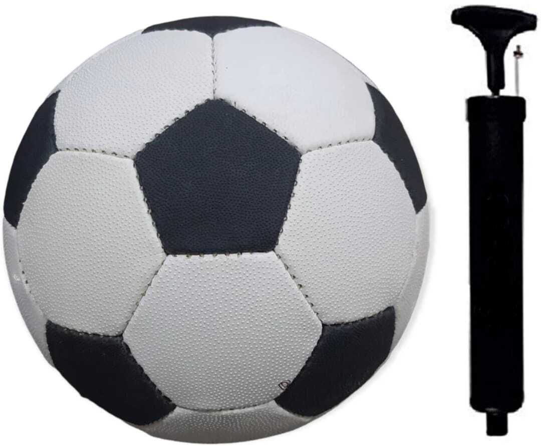 vsm World Kup Rugby Black And White Football (Size-5) WIth Air Pump Rubber Football - Size: 5-picture-8