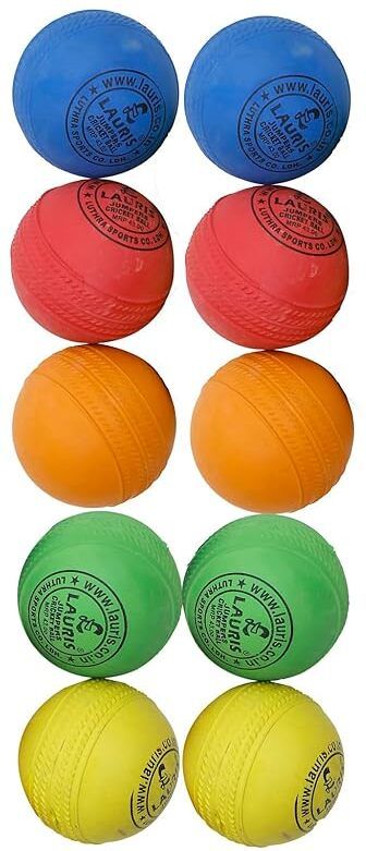 CricketBall Cricket (Multicolor) - Pack of 10 Cricket Rubber Ball Cricket Rubber Ball-image-10