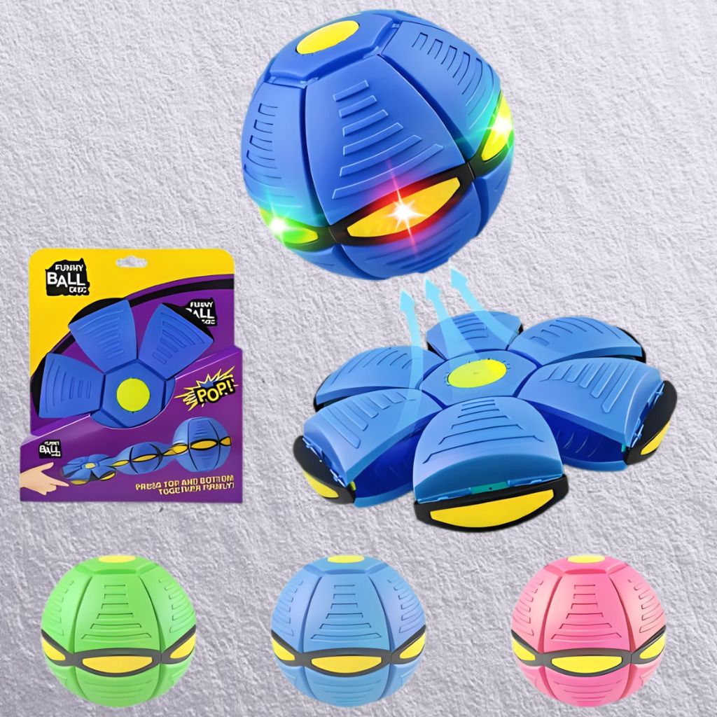 khatushyam Foldable Flying Transform Ball for Active Kids Playtime Football - Size: 1-picture-40