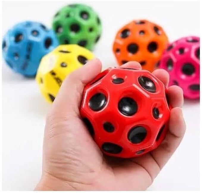 Super Bouncy Rubber Moon Ball Toy for Kids and Adults with Craters - (Pack of 2) Foosball