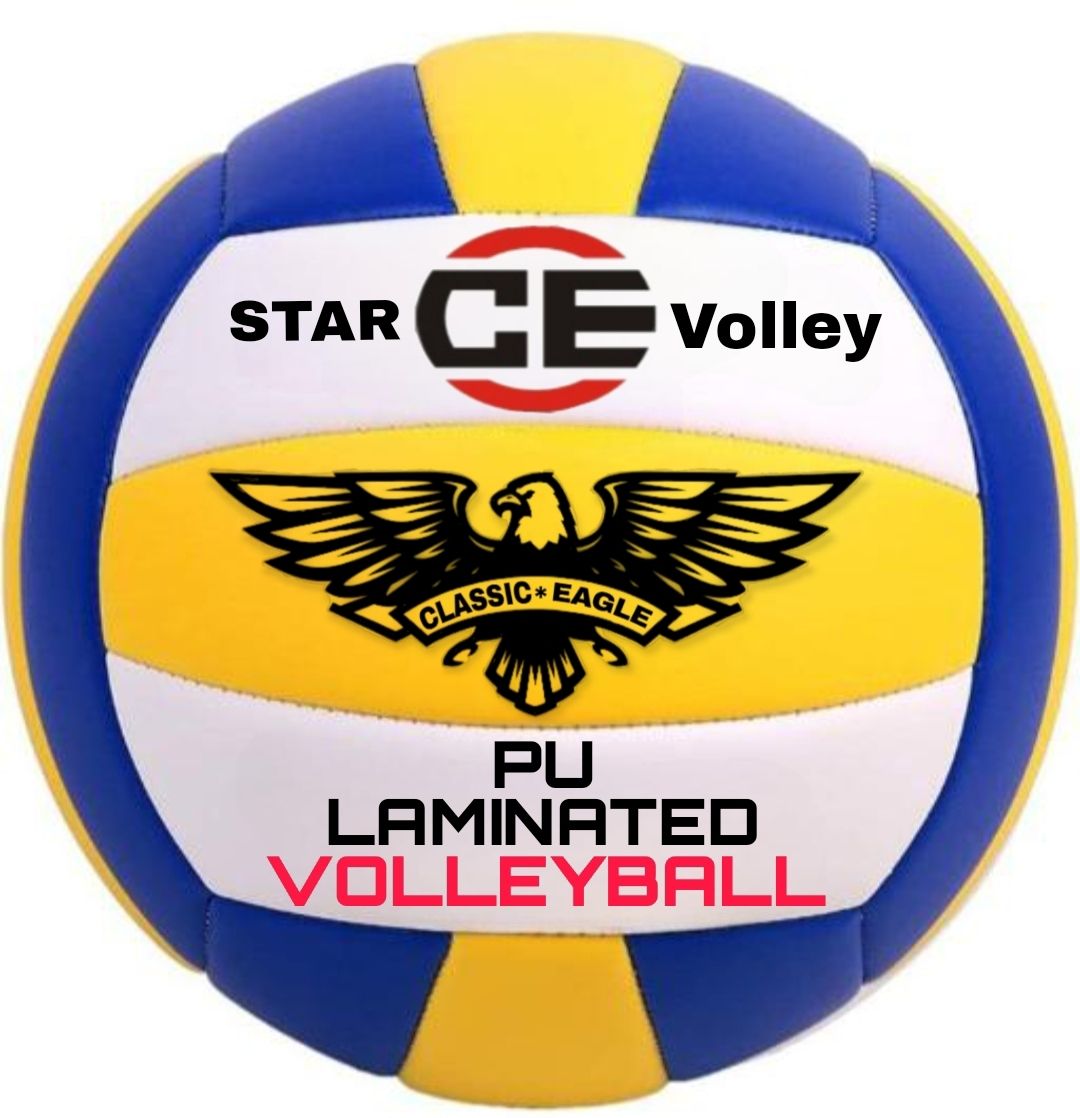 Machine Stitched PVC Volleyball Size-4 with Air pump Official size and weight Volleyball - Size: 4-image-2