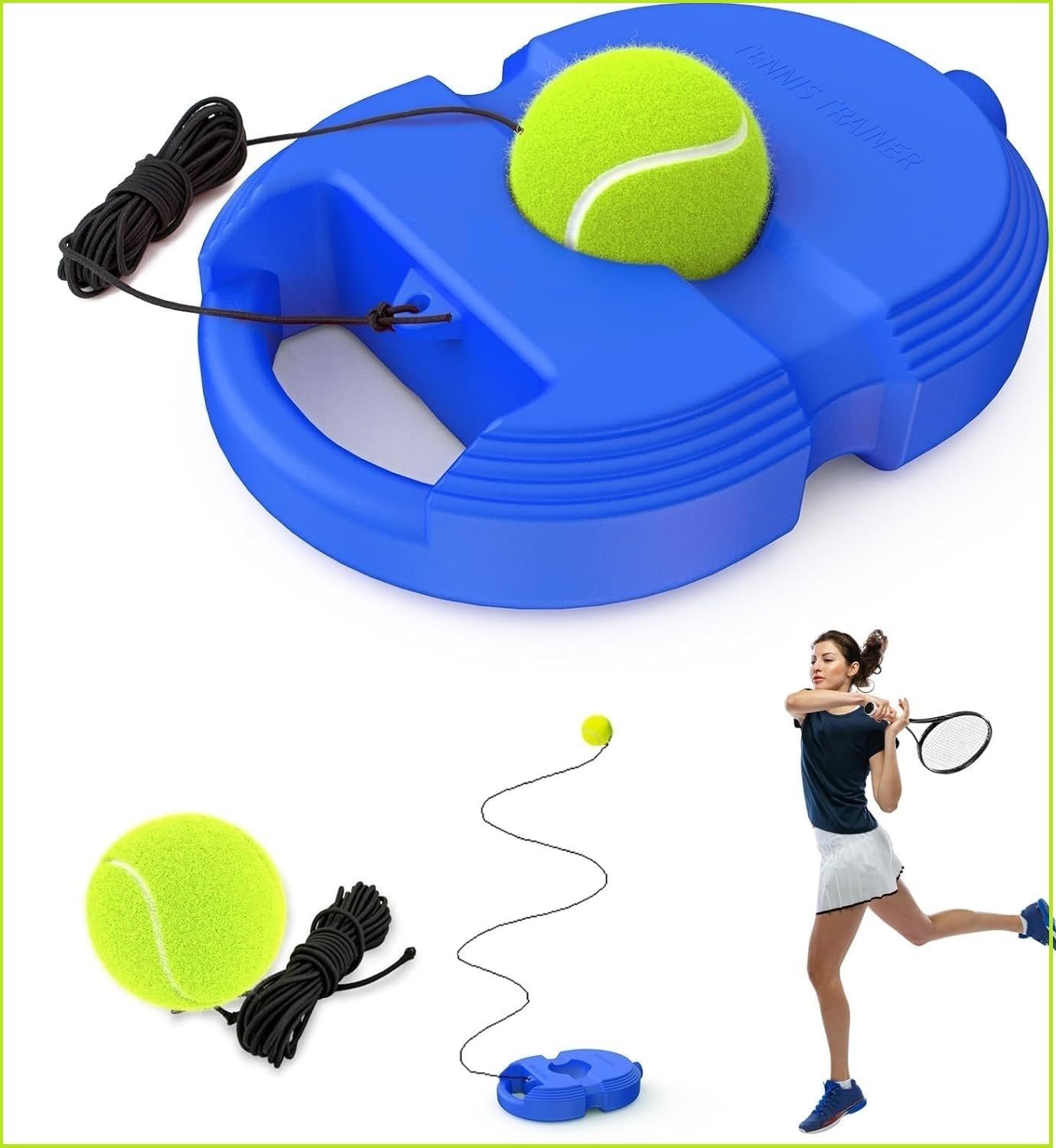 Tennis Training Equipment for Self-Pracitce,Portable Tool,Tennis Rebounder Kit-E Tennis Ball-image-2