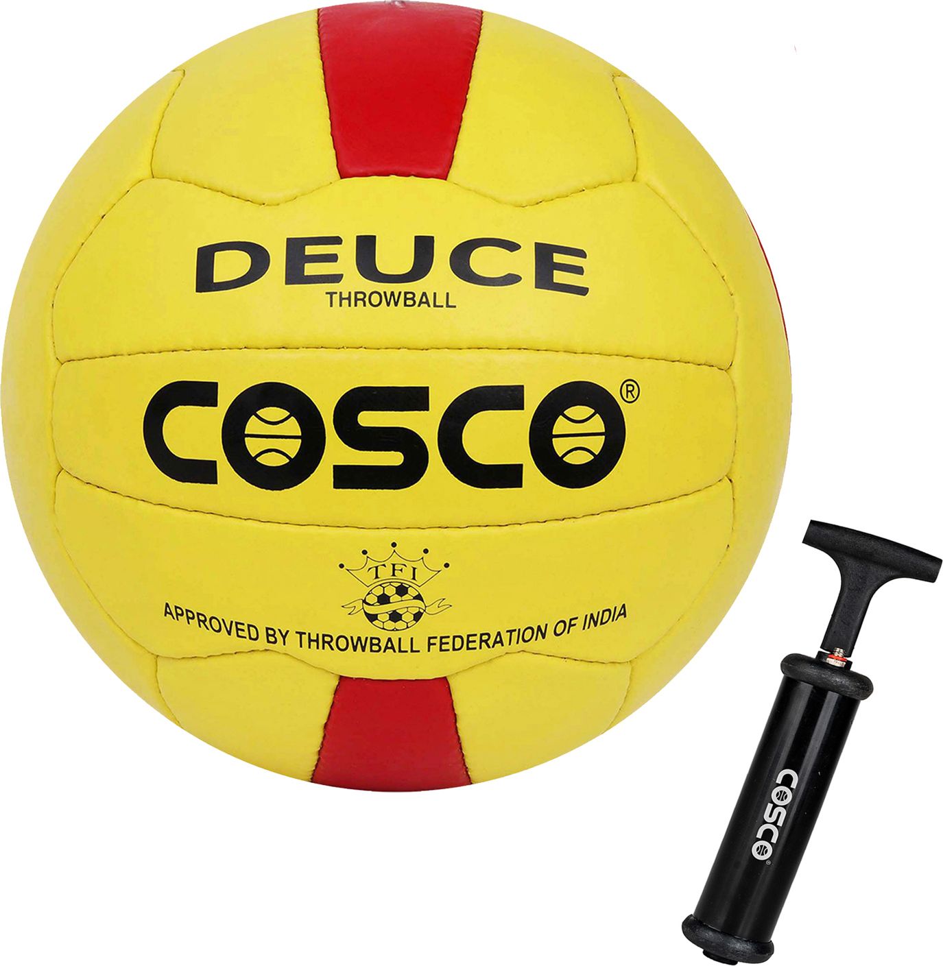 Combo of 2, 1 Deuce Throwball, 1 Ball Pump Throw Ball - Size: 5