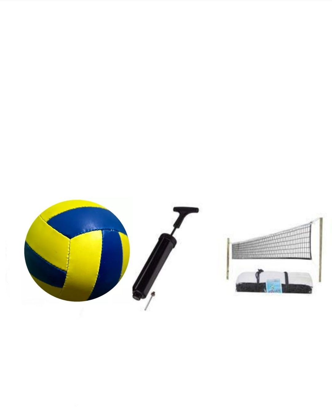 classic plain yellow blue volleyball with net and pump m2 Volleyball - Size: 4-image-45