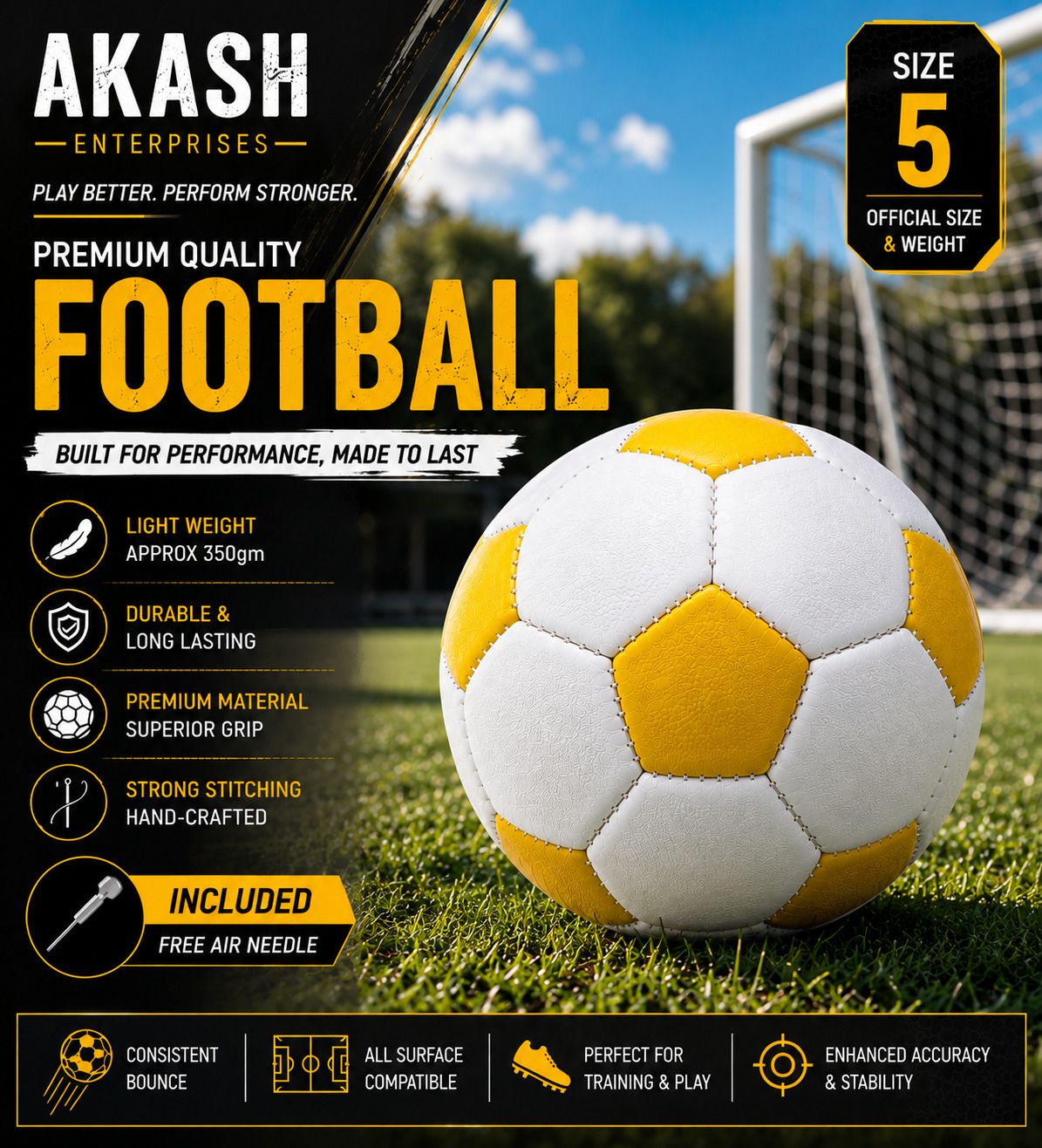 5_YELLOW_&_WHITE_45 Football - Size: 5-image-27
