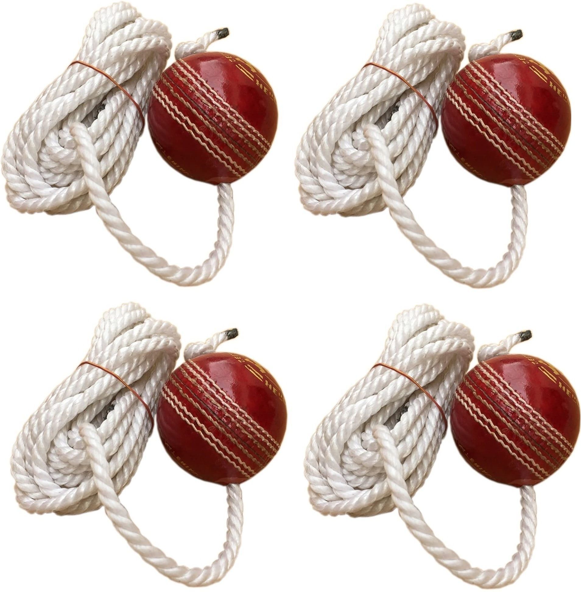 fitplayr sports Leather Cricket Practice Hanging Ball with Rope Cricket Leather Ball-picture-34