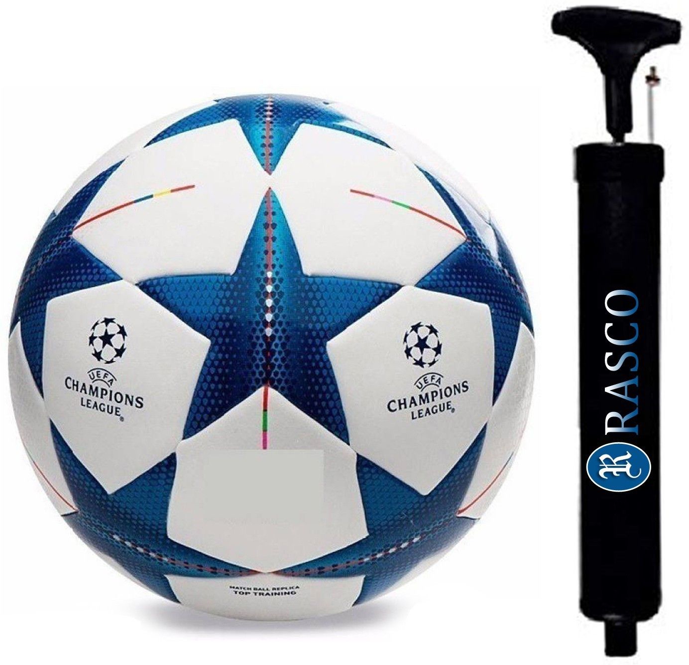 COMBO BLUE STAR FOOTBALL WITH AIR PUMP Football - Size: 5