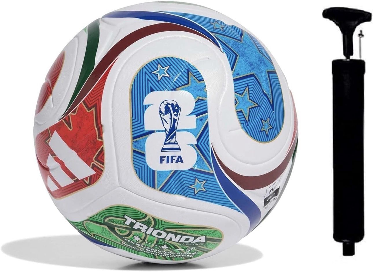 FIFA World Cup 2026 Trionda League Soccer Ball with Hand Pump Football - Size: 5-image-40