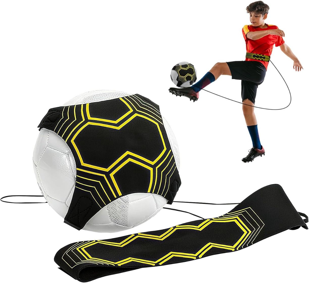 sawariya fashion Football Training Training Belt - Soccer Rugby Vollyball Kick Belt Football - Size: 5-picture-0