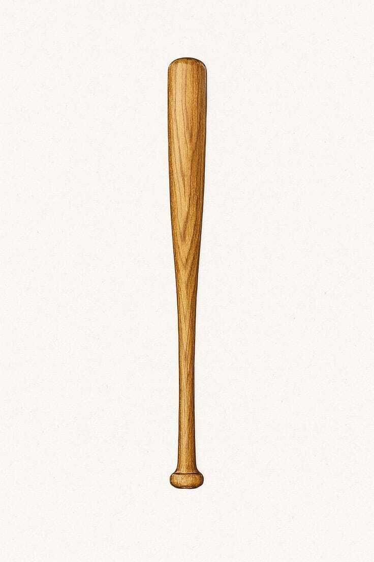 : Classic Wooden Baseball Bat Baseball-image-48