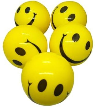 Smiley Face Squeeze Ball Yellow Ball Stress Reliver Funny Emoji Squash Ball