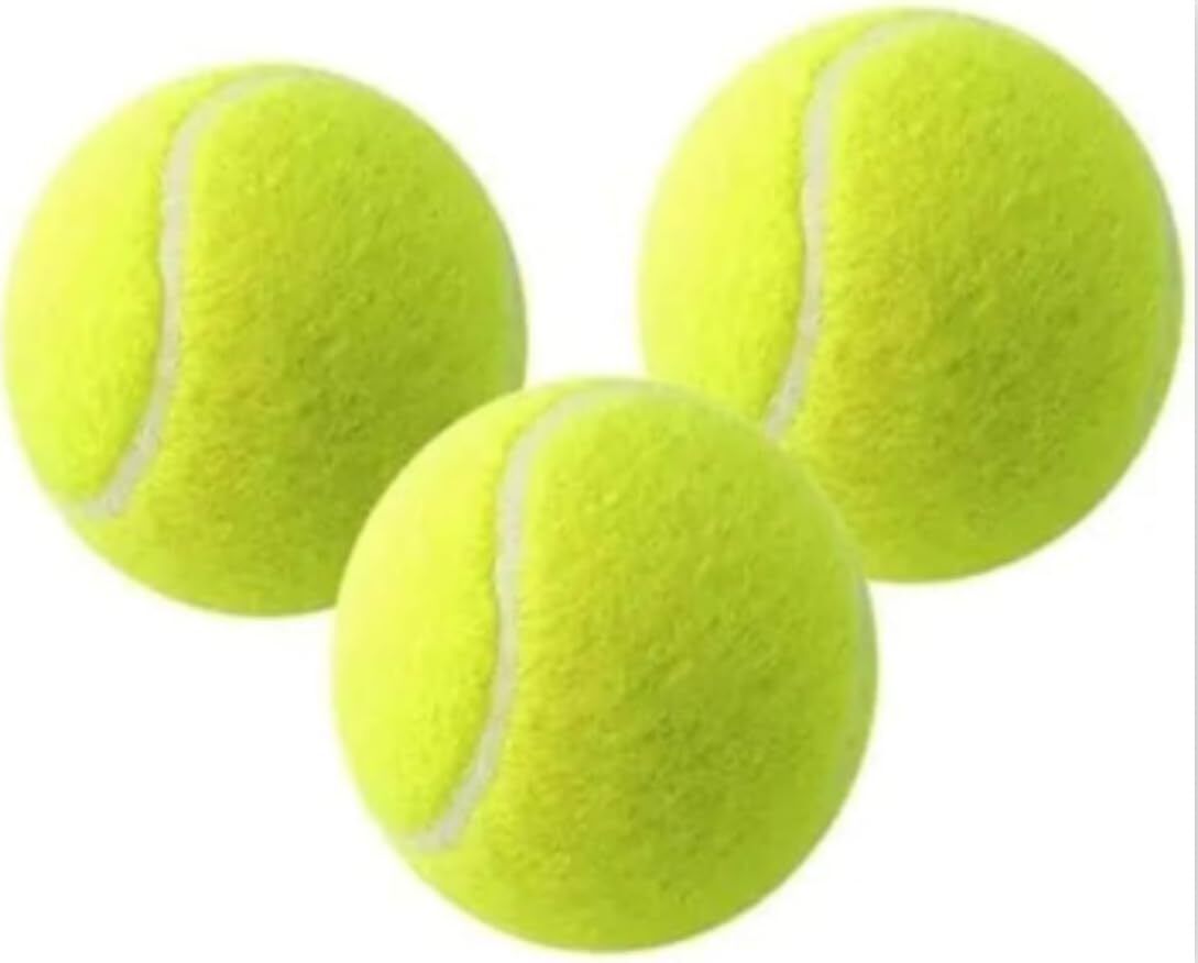 Premium Tennis Balls, Pack of 3, Fluorescent Yellow Baseball