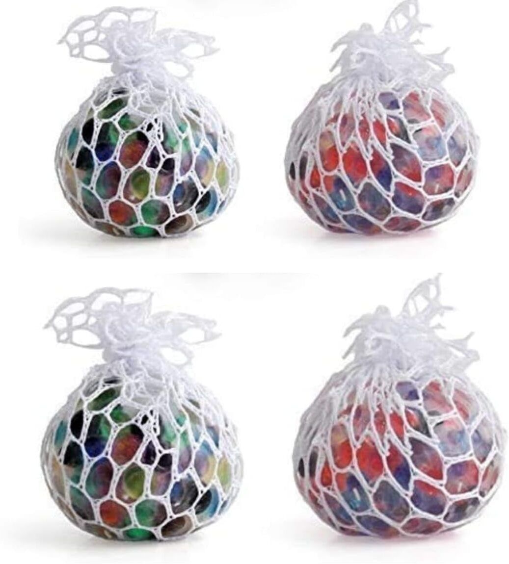 Mesh Stress Balls - Non-Toxic Rubber Sensory Balls, Calming Toys for Boys & Girl Squash Ball
