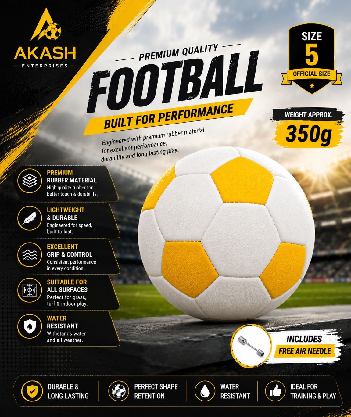 5_YELLOW_&_WHITE_15 Football - Size: 5-image-43